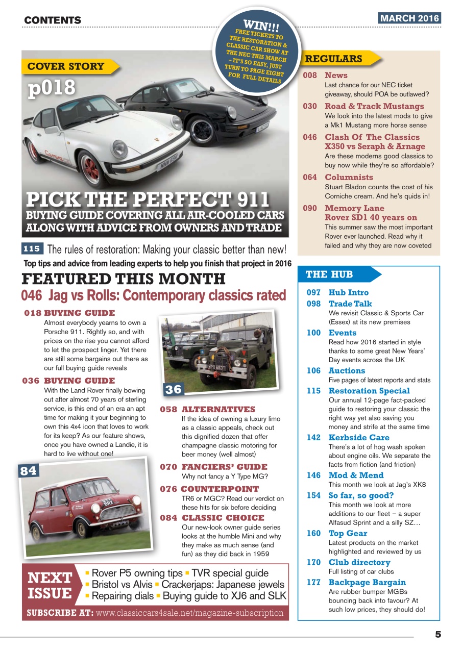 Classic Motoring Preview Pages