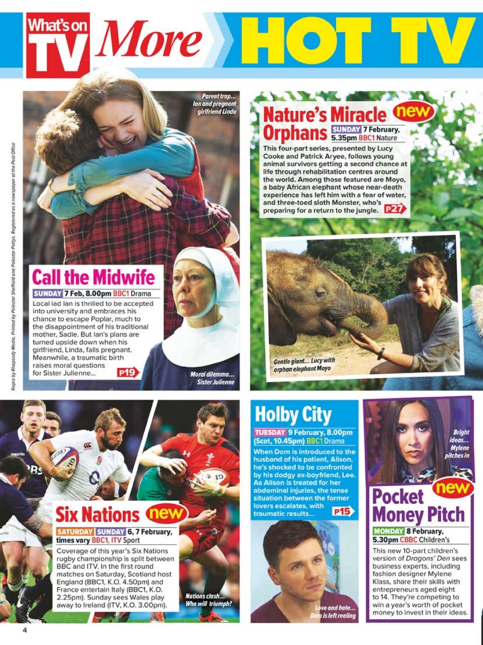 What's on TV Preview Pages