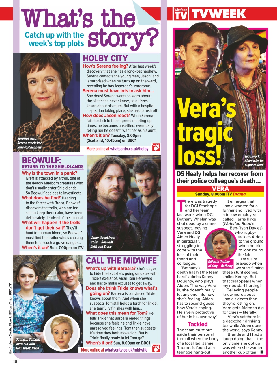 What's on TV Preview Pages