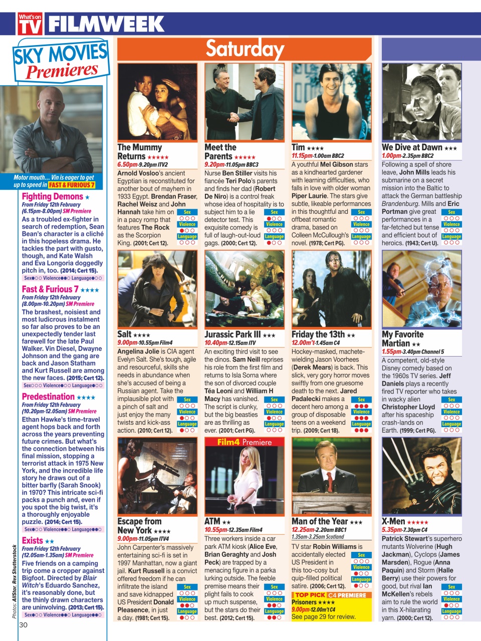 What's on TV Preview Pages