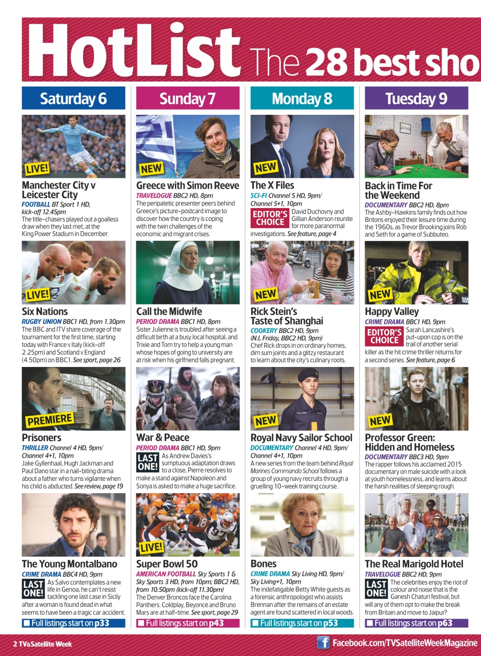 TV & Satellite Week Preview Pages