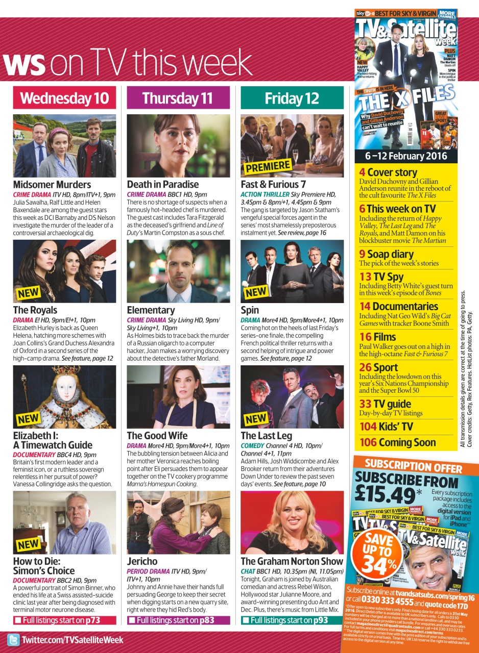 TV & Satellite Week Preview Pages