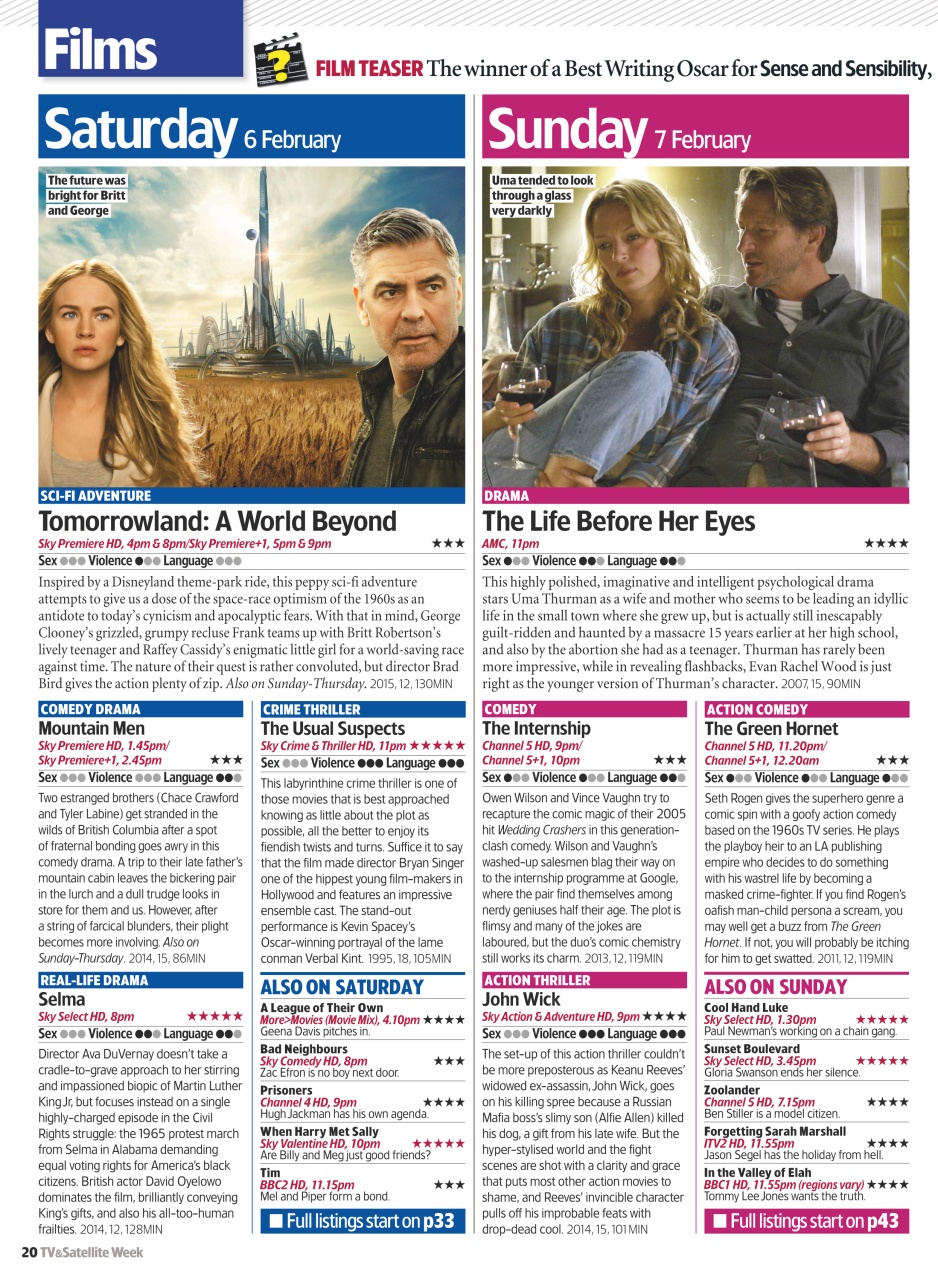TV & Satellite Week Preview Pages