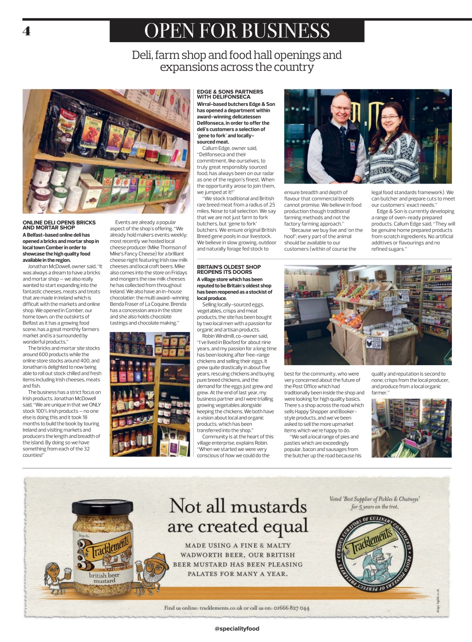 Speciality Food Preview Pages