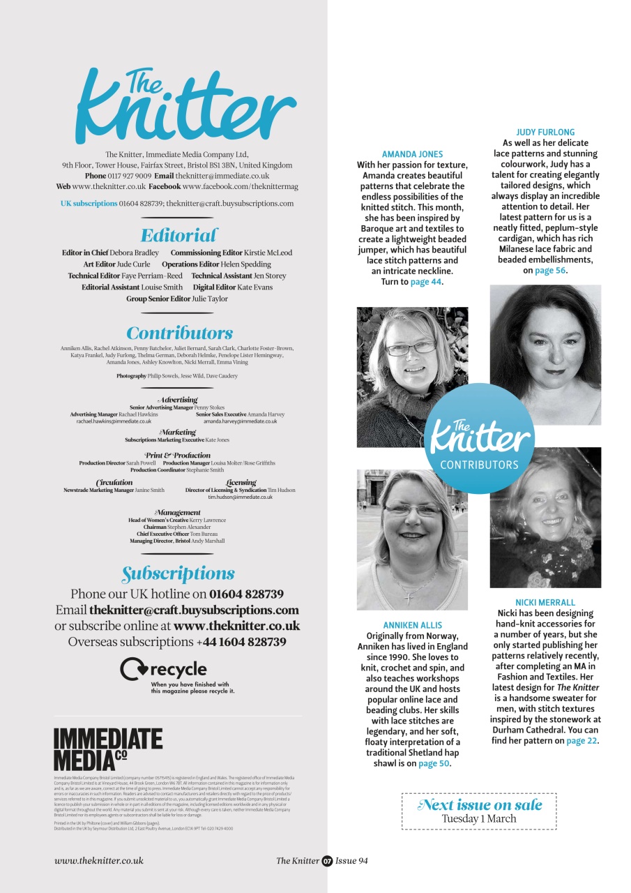 The Knitter Preview Pages