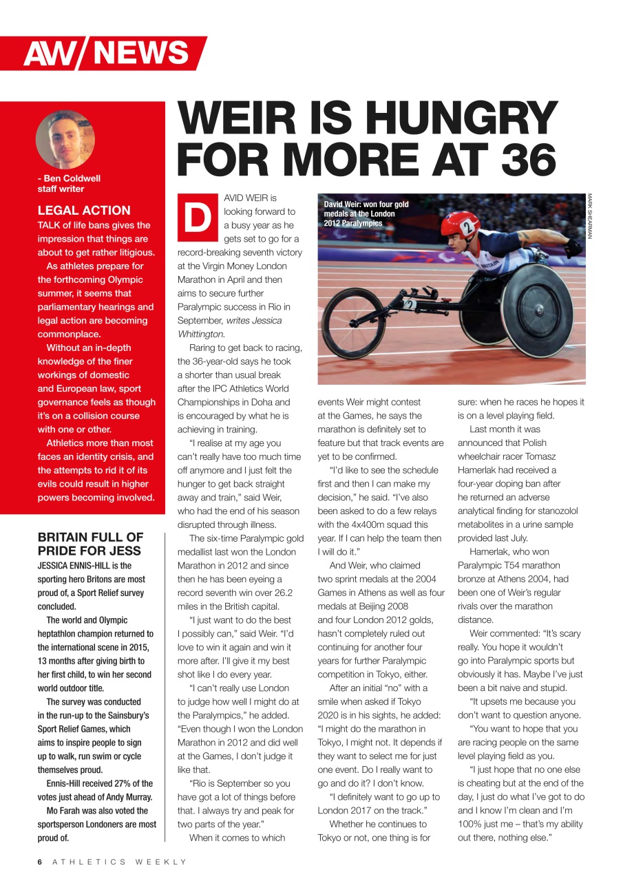 AW – Athletics Weekly Magazine Preview Pages