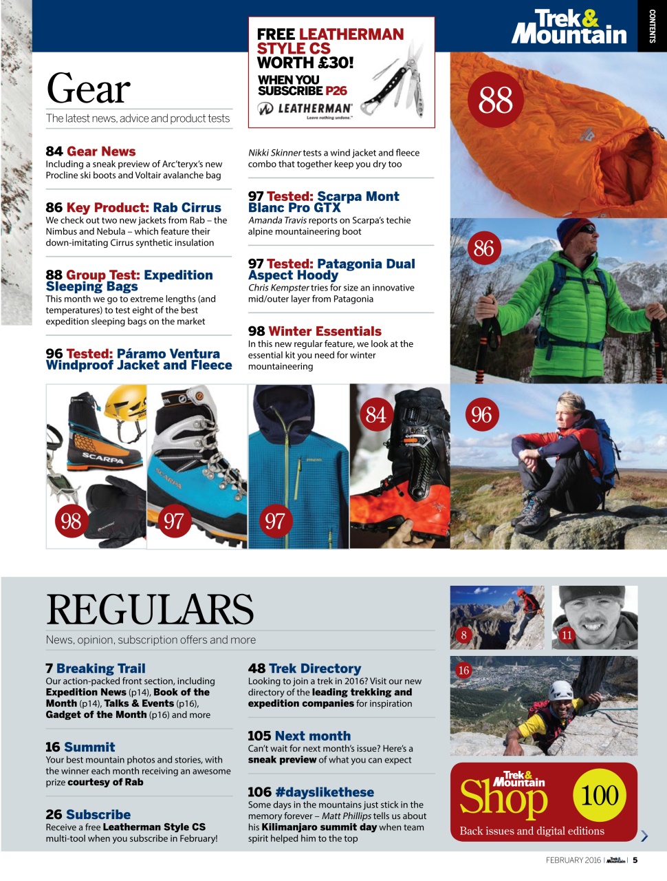 Trek & Mountain Magazine Preview Pages