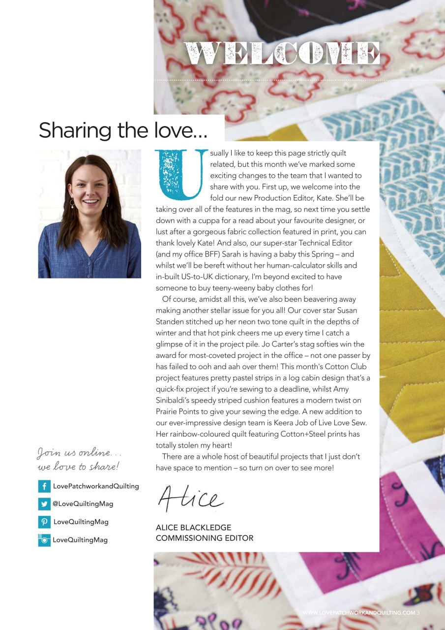 Love Patchwork & Quilting Preview Pages