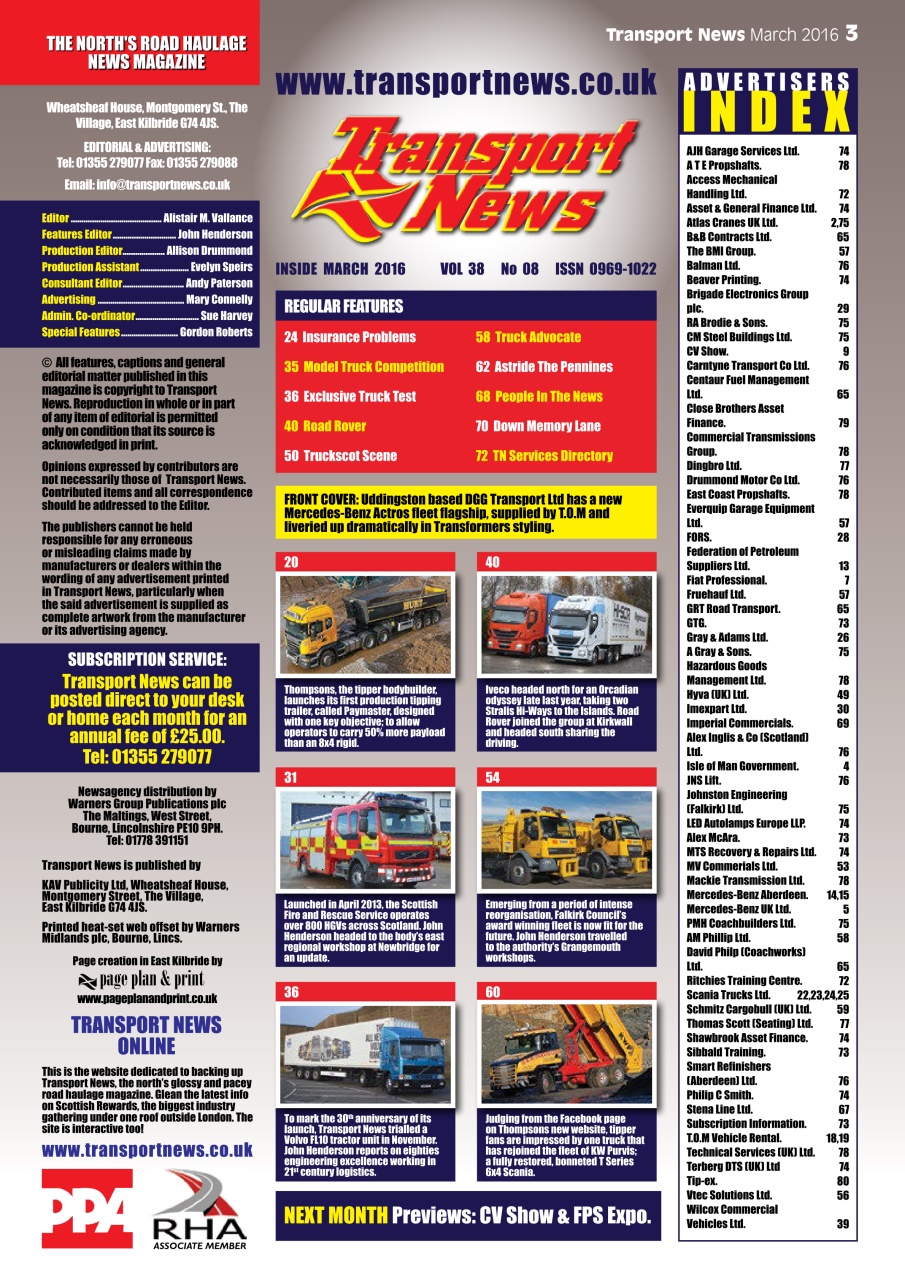 Transport News Preview Pages