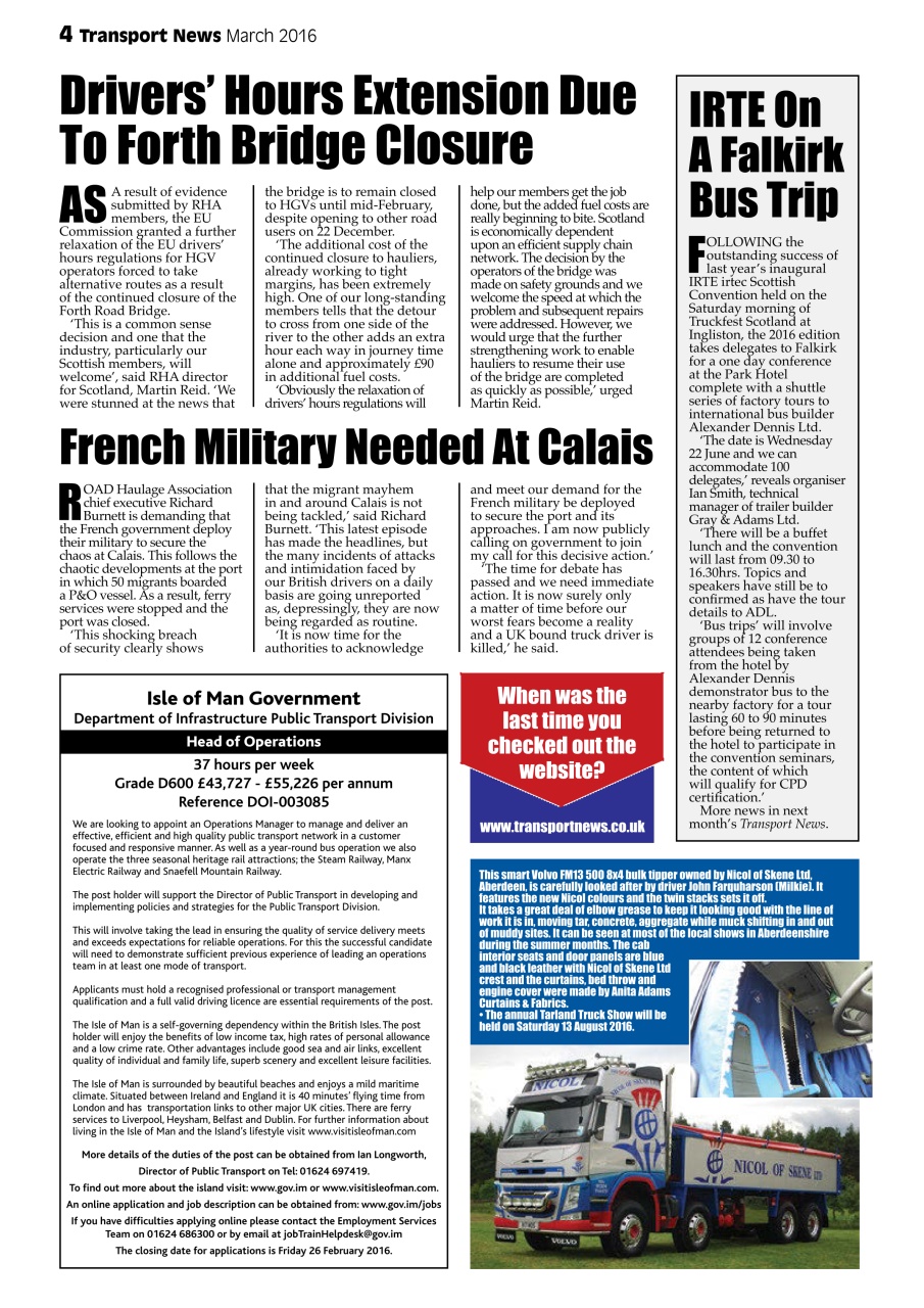 Transport News Preview Pages