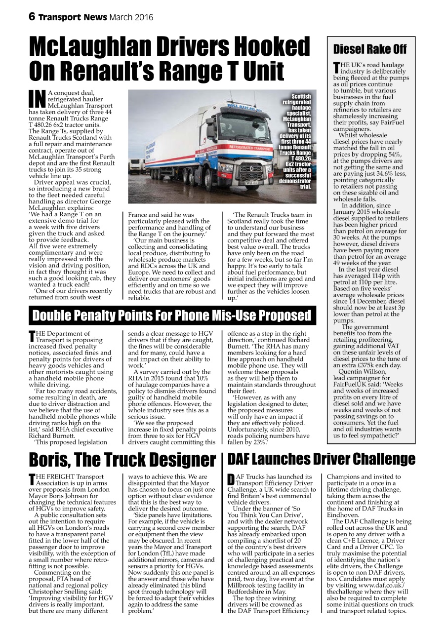 Transport News Preview Pages