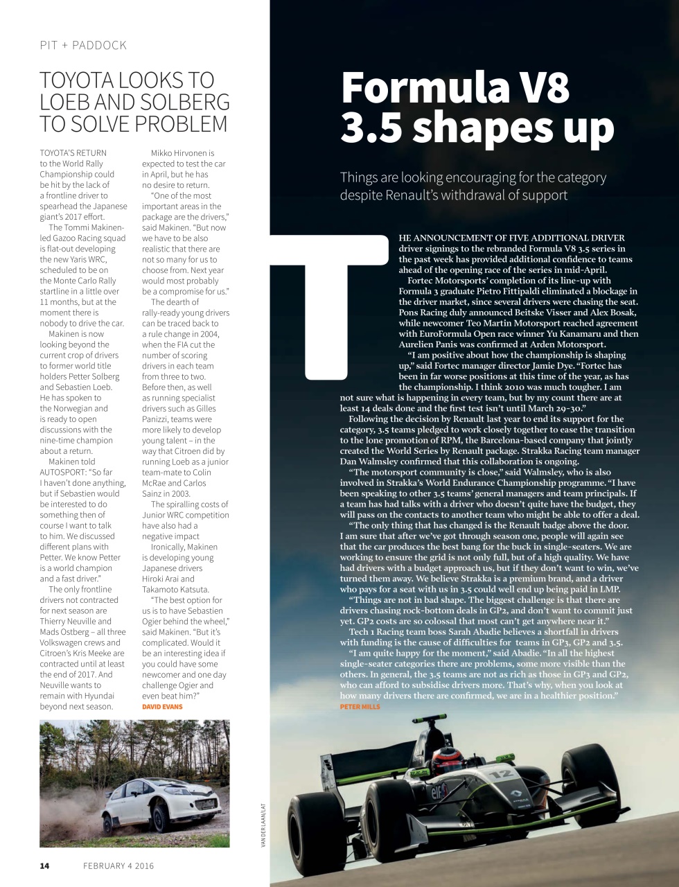 Autosport Preview Pages