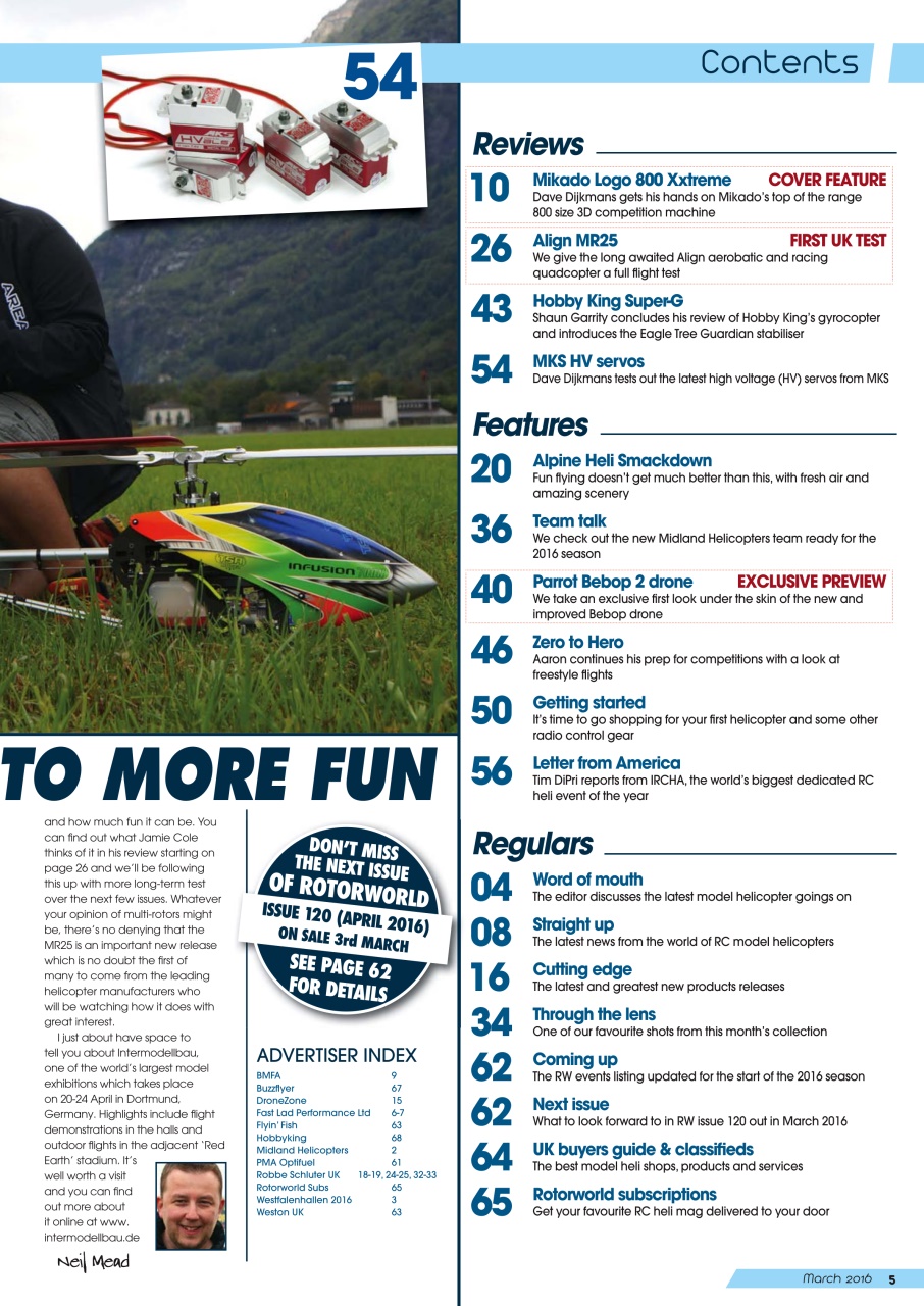 Radio Control Rotor World Preview Pages