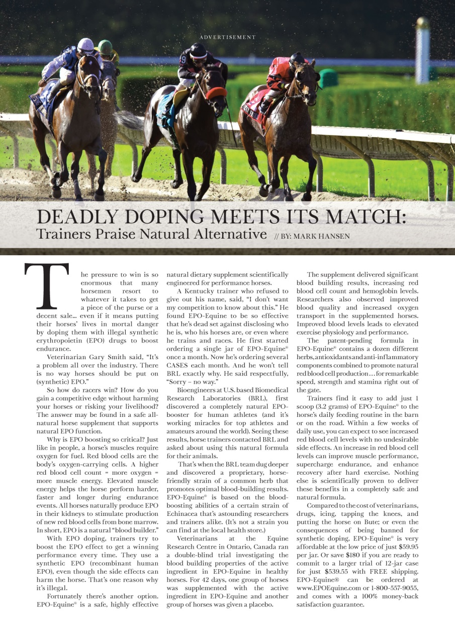 North American Trainer Magazine - horse racing Preview Pages