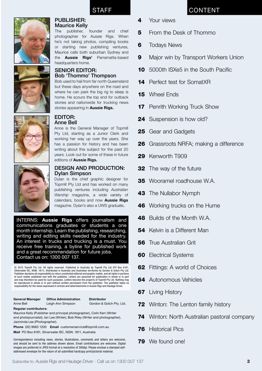 Aussie Rigs and Haulage Driver Preview Pages