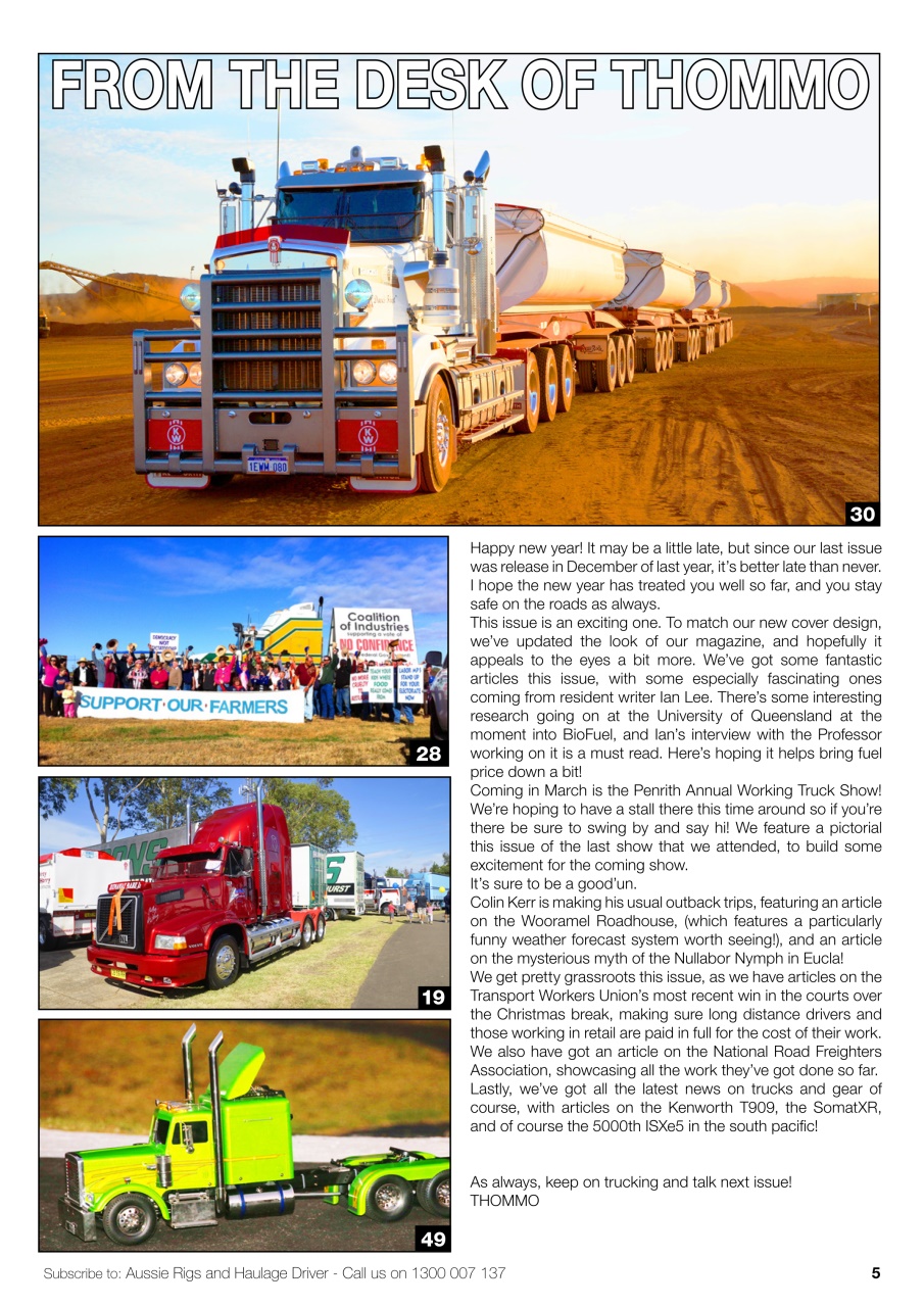 Aussie Rigs and Haulage Driver Preview Pages
