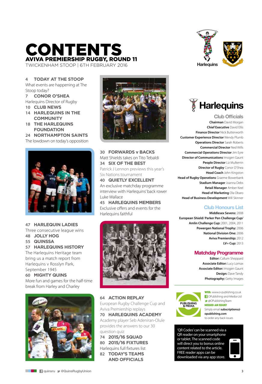 Harlequins Preview Pages