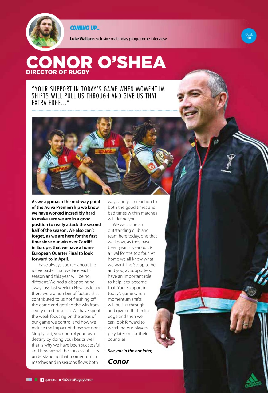 Harlequins Preview Pages