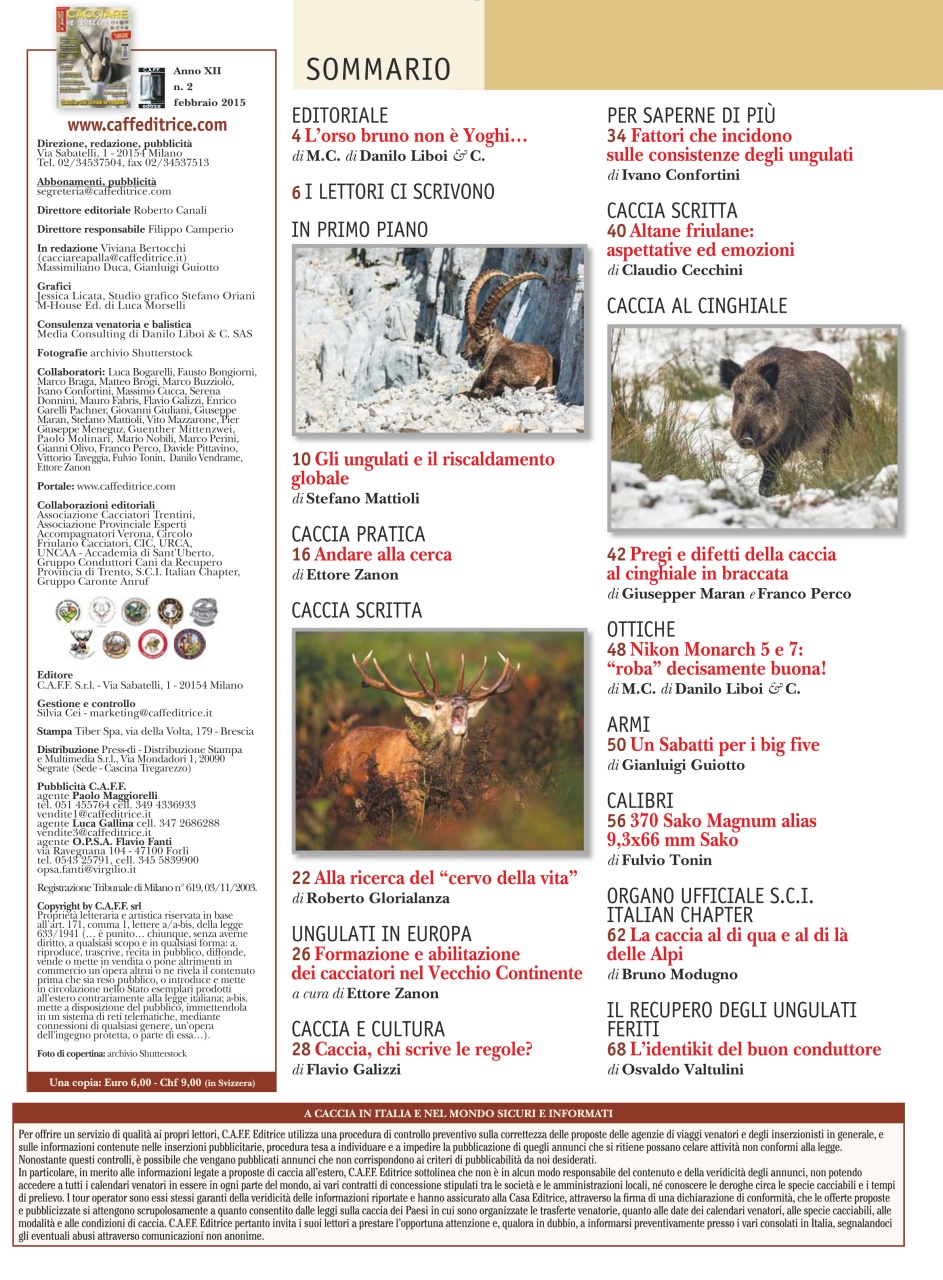 Caccia Magazine Preview Pages