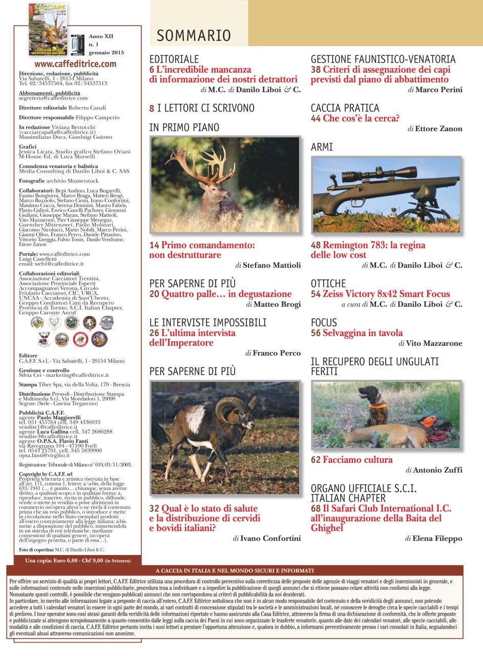 Caccia Magazine Preview Pages
