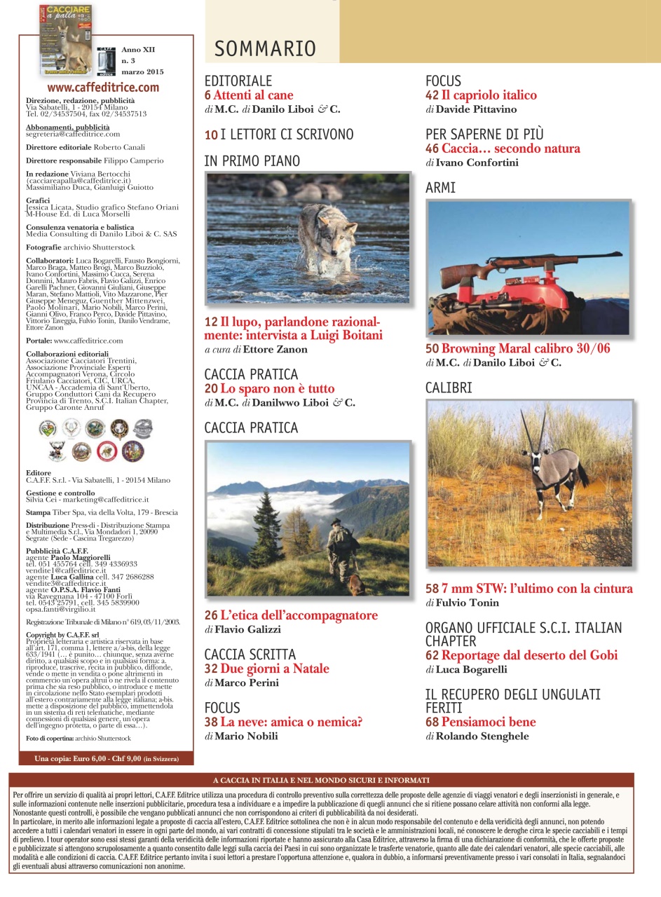 Caccia Magazine Preview Pages