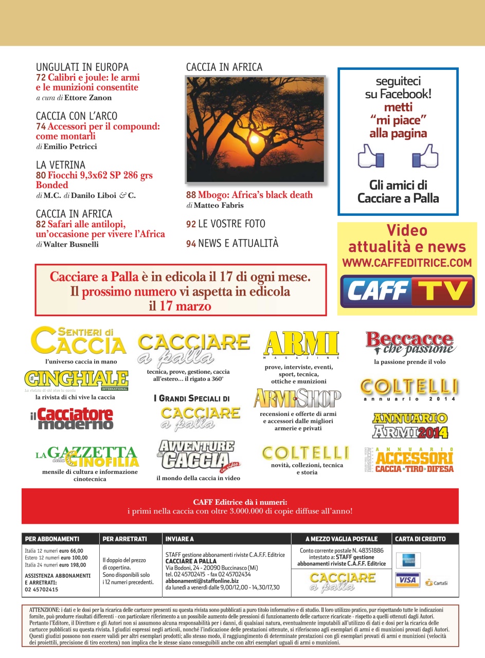 Caccia Magazine Preview Pages