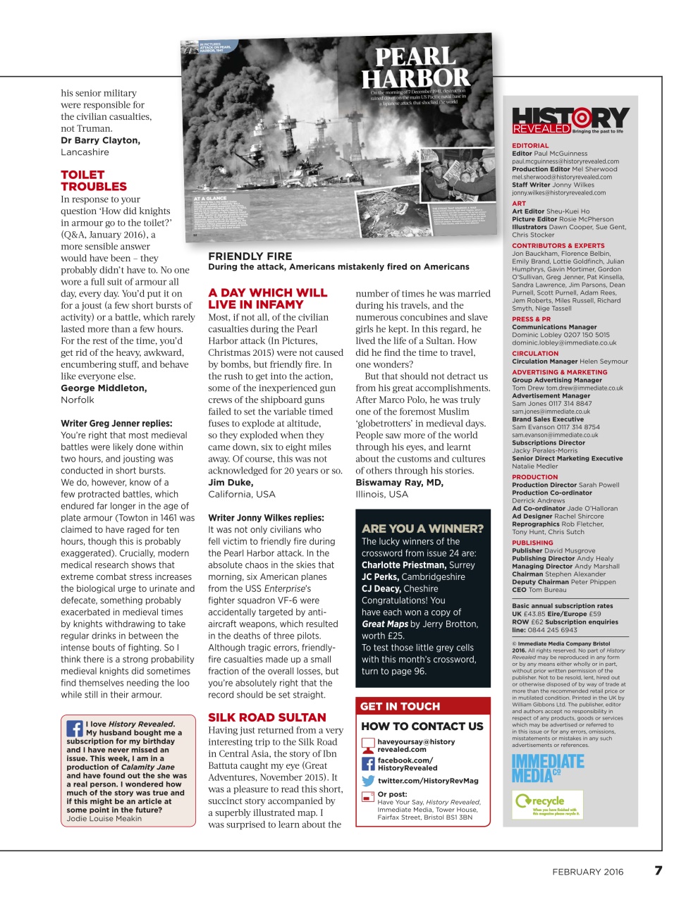 BBC History Revealed Magazine Preview Pages