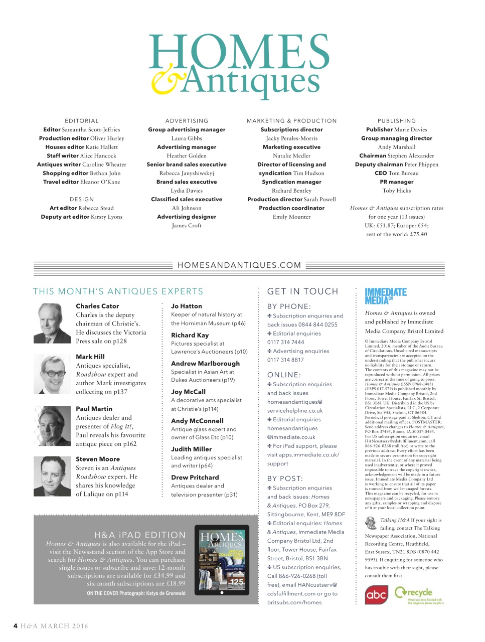 Homes & Antiques Magazine Preview Pages