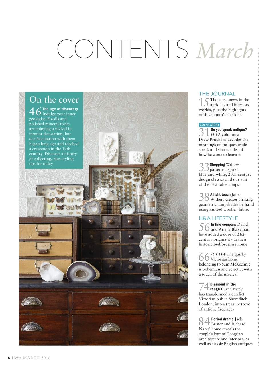Homes & Antiques Magazine Preview Pages