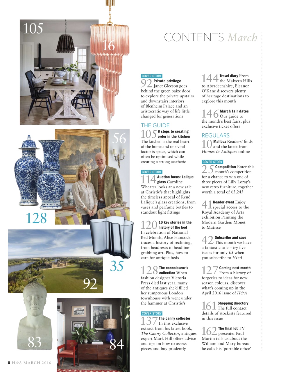 Homes & Antiques Magazine Preview Pages