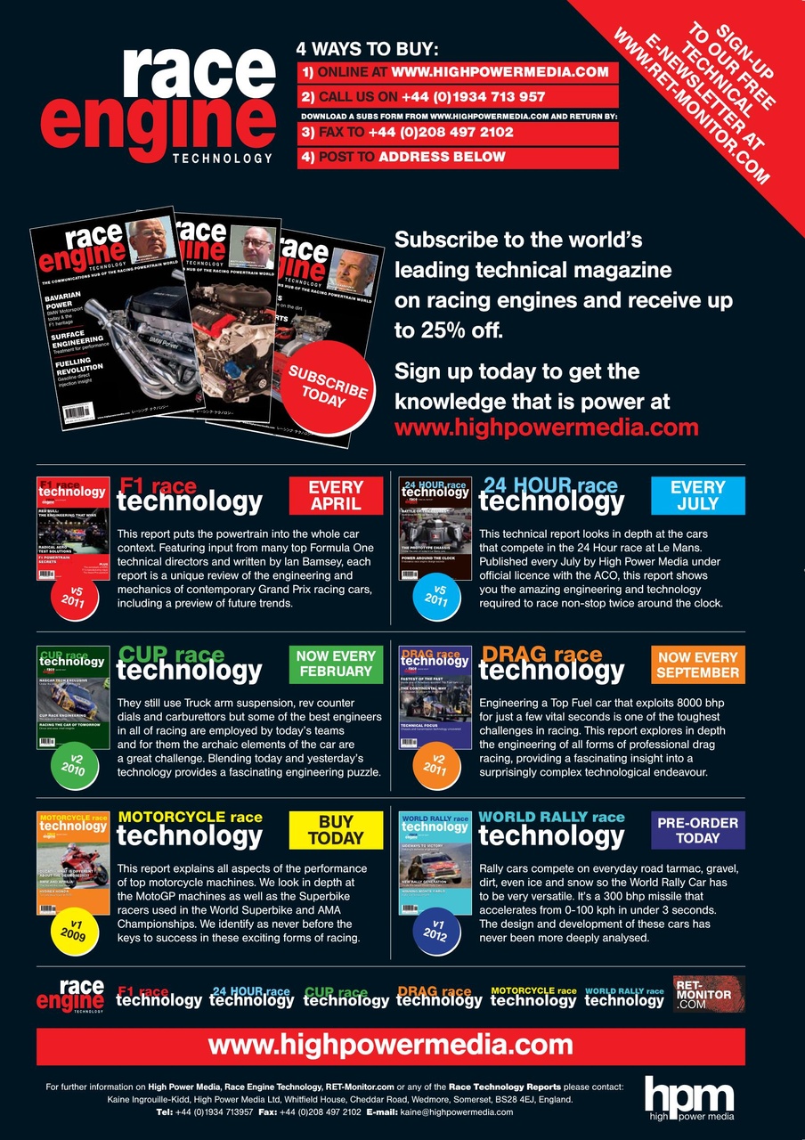 Race Engine Technology Preview Pages