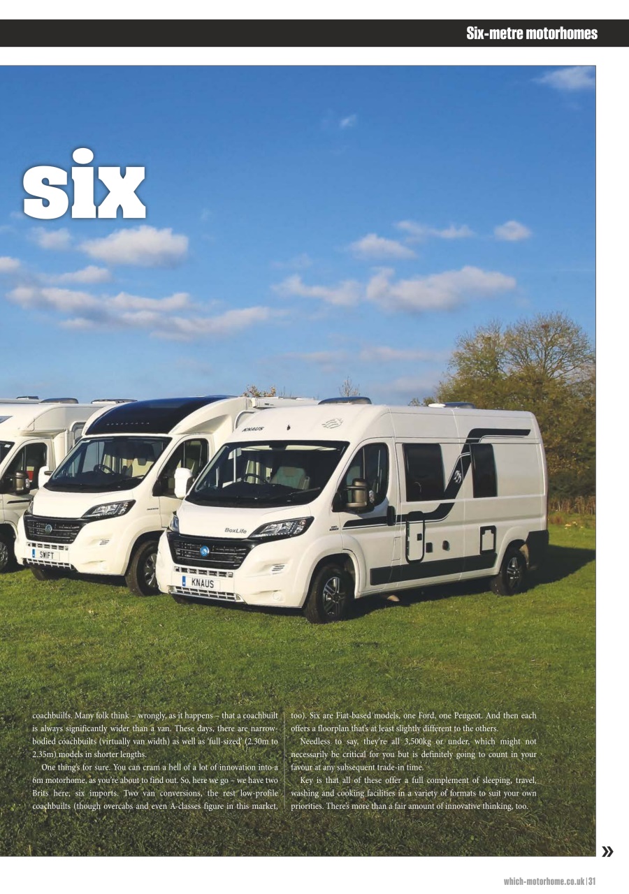What Motorhome magazine Preview Pages