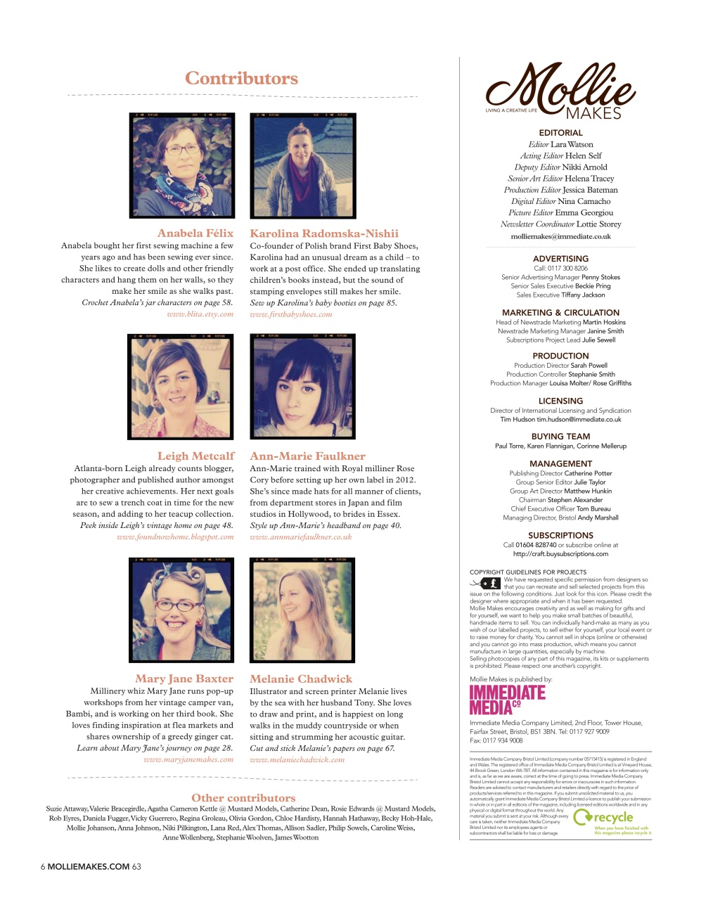 Mollie magazine Preview Pages