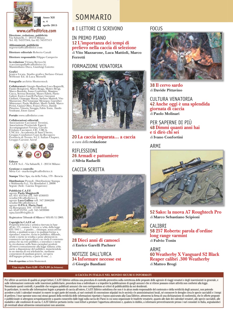 Caccia Magazine Preview Pages