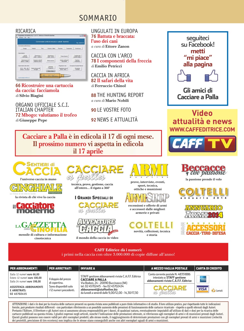 Caccia Magazine Preview Pages