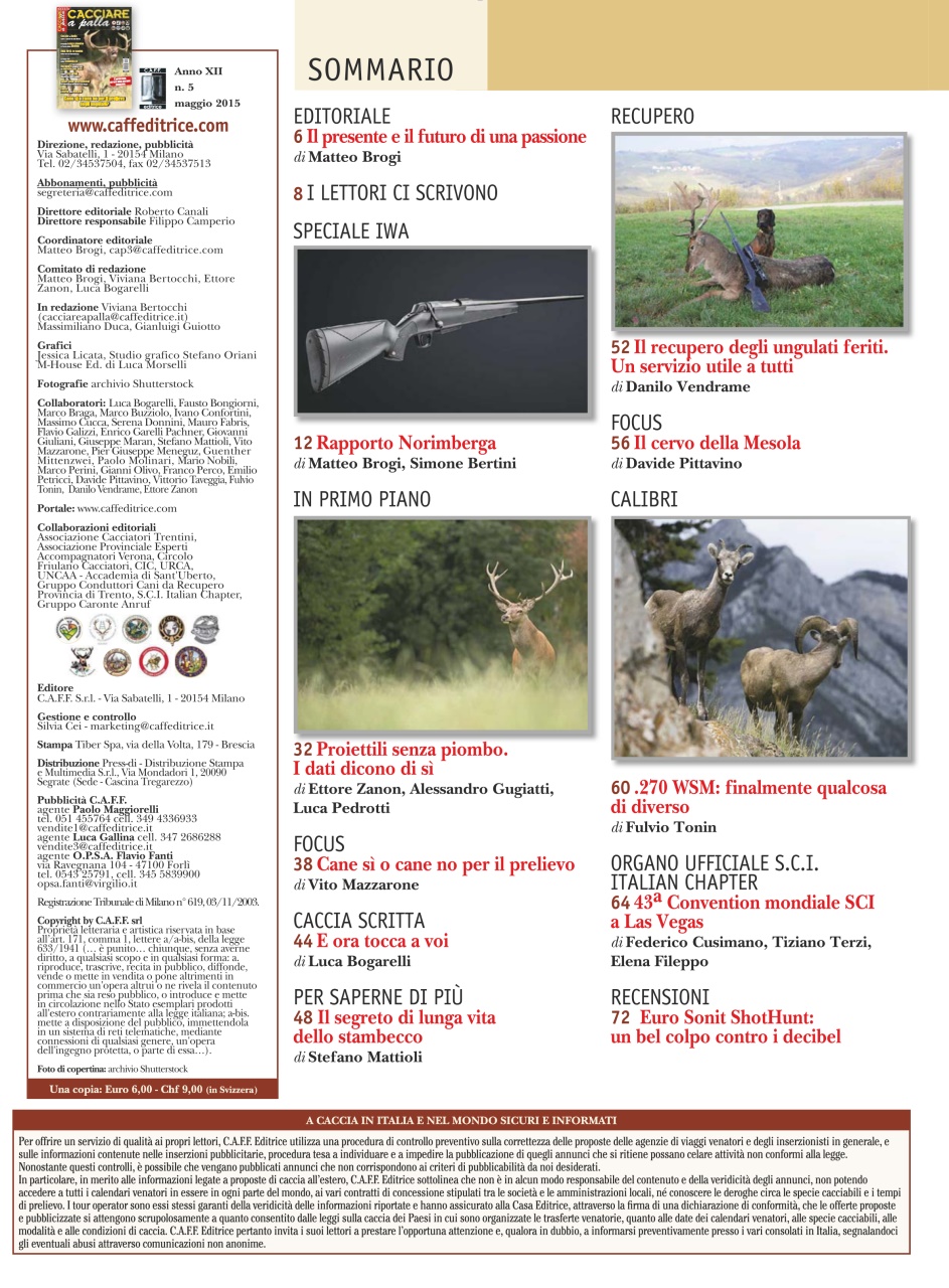 Caccia Magazine Preview Pages