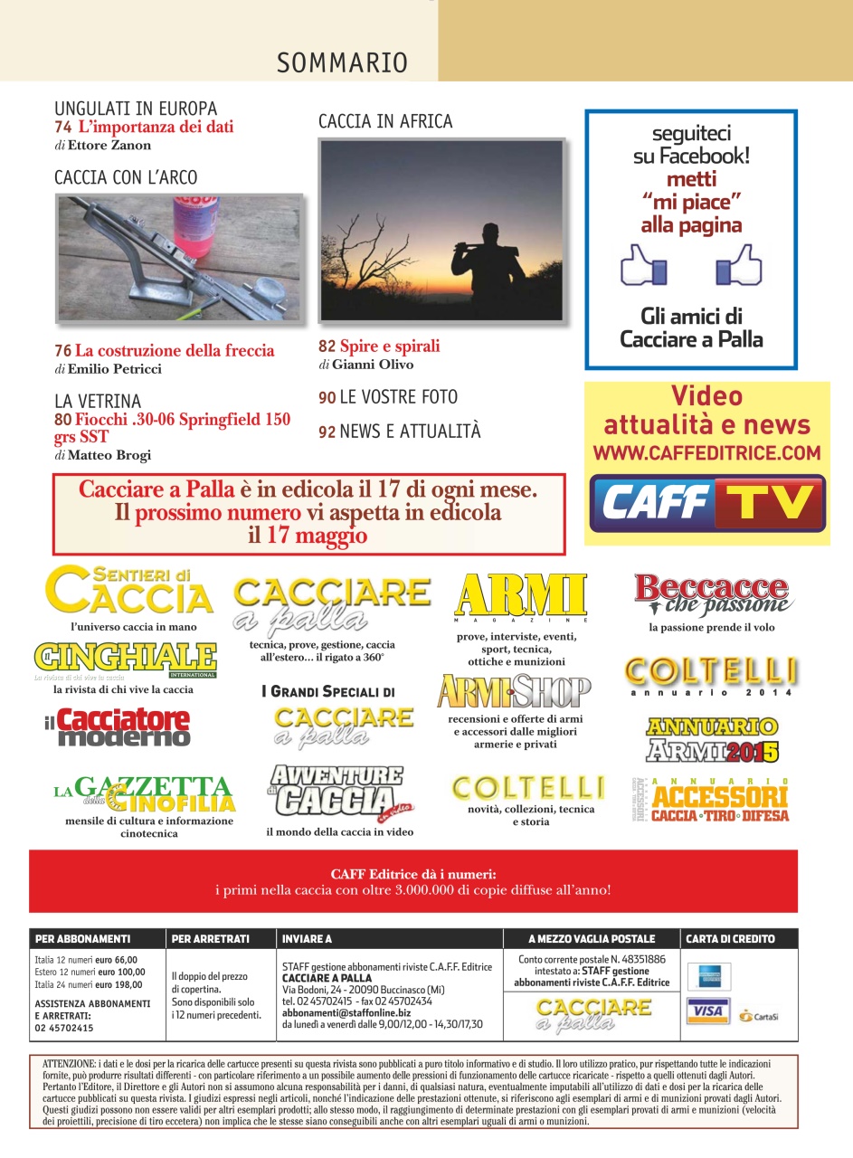 Caccia Magazine Preview Pages