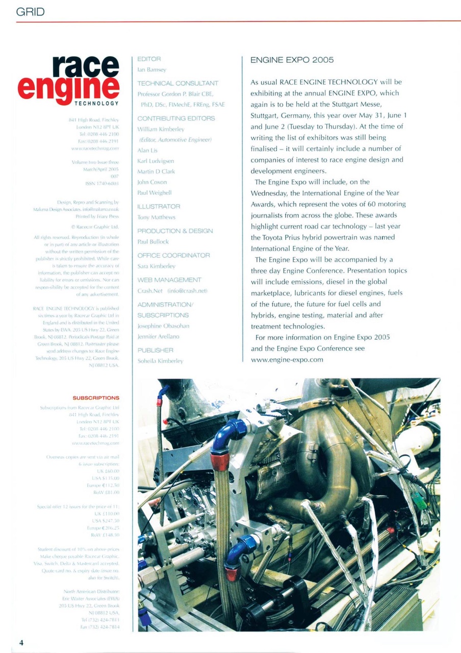 Race Engine Technology Preview Pages