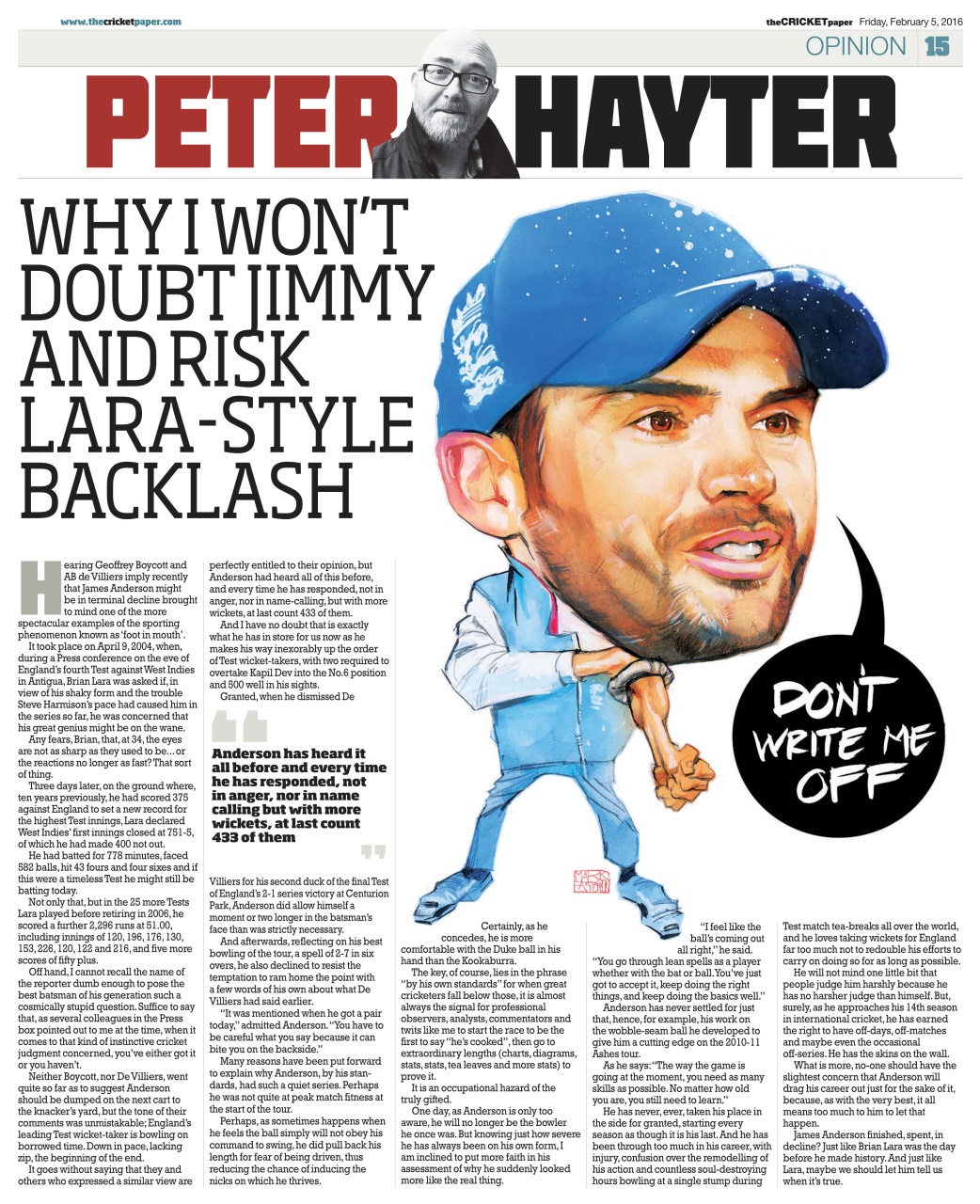 The Cricket Paper Preview Pages