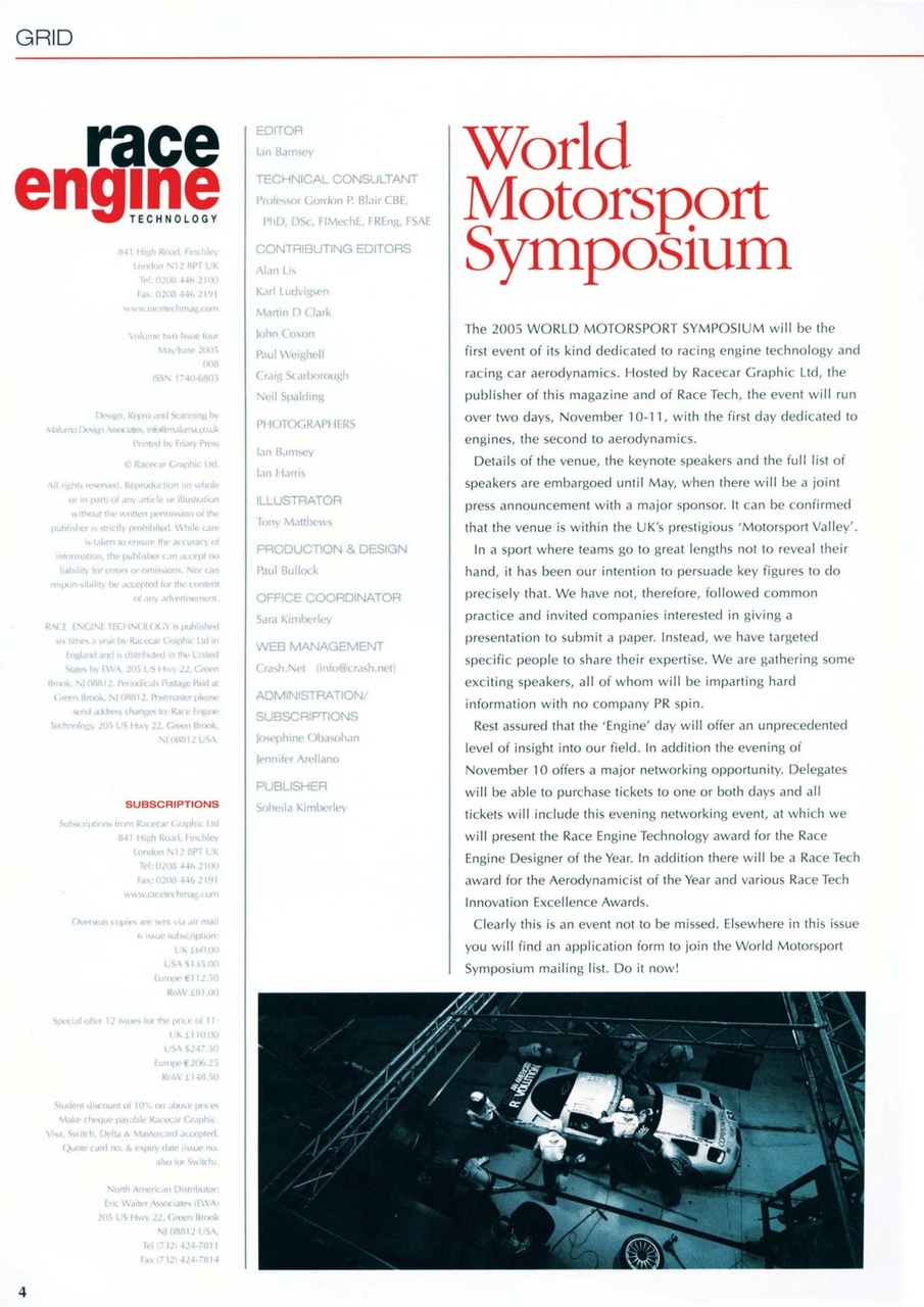 Race Engine Technology Preview Pages