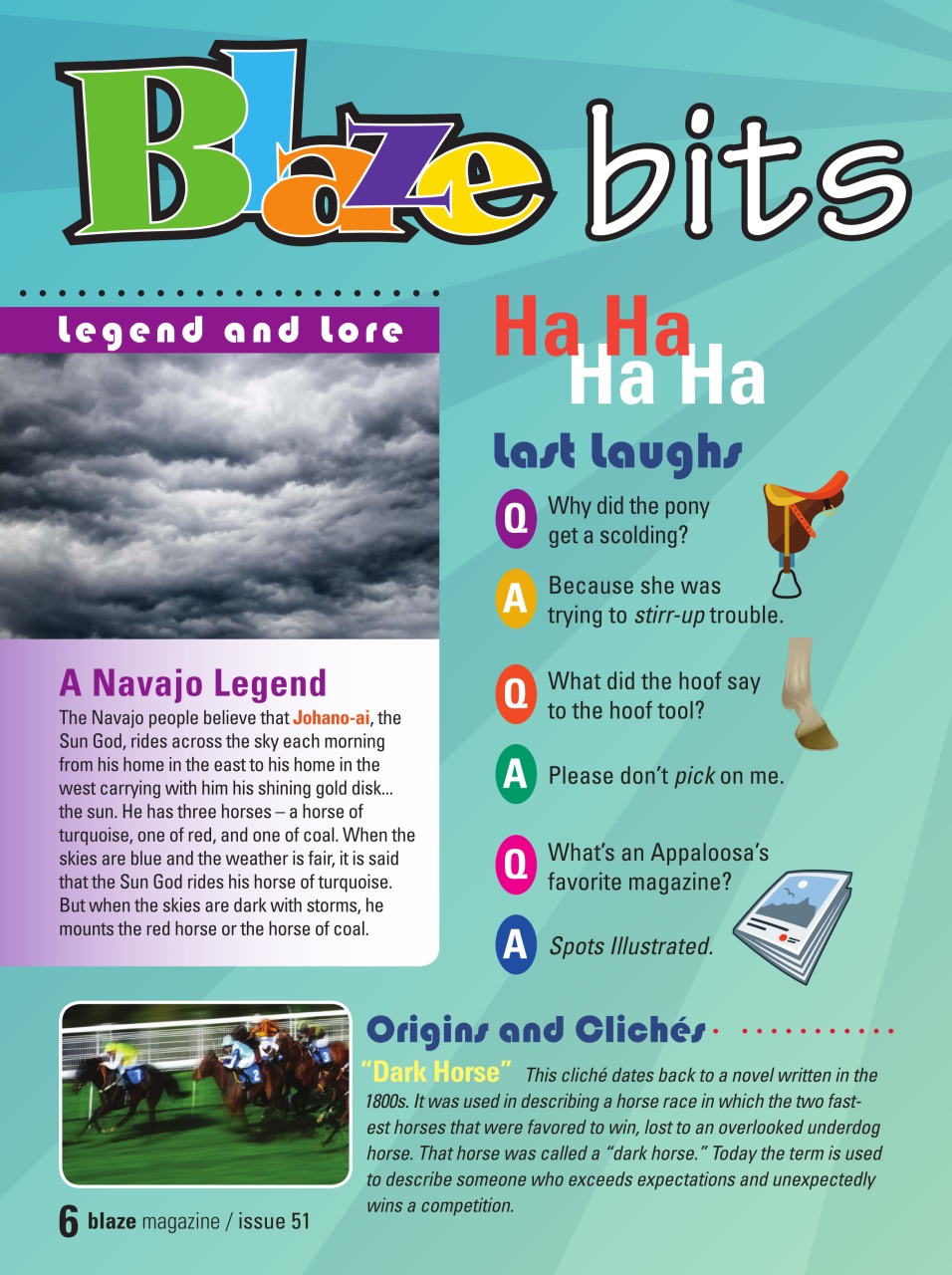 Blaze Magazine For Horse Crazy Kids Preview Pages