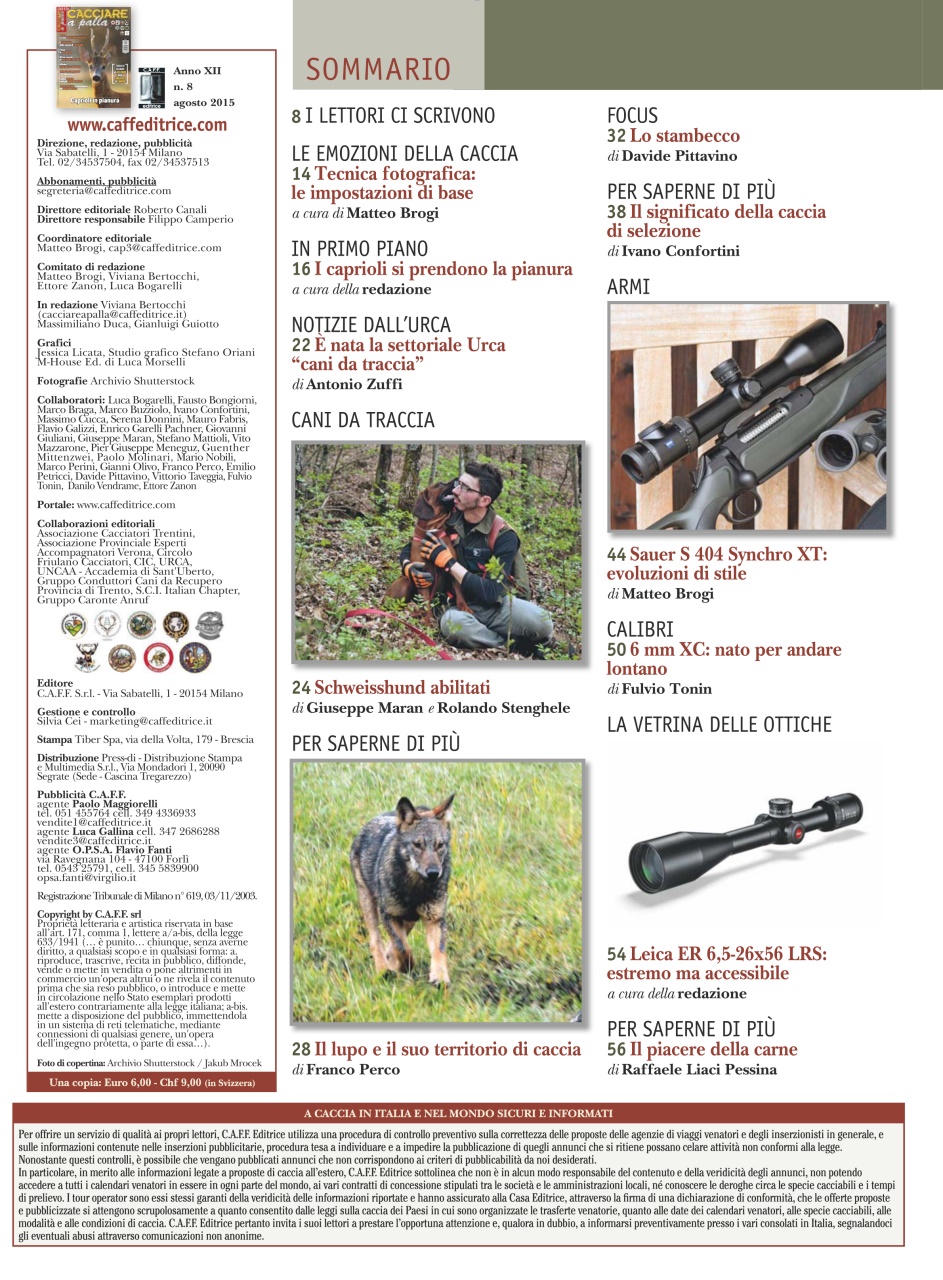 Caccia Magazine Preview Pages