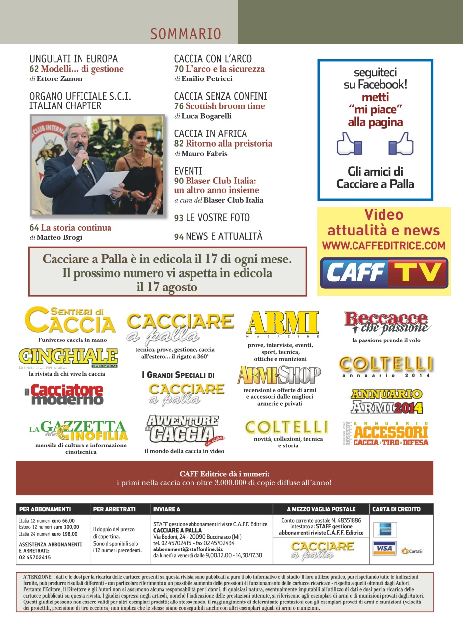 Caccia Magazine Preview Pages