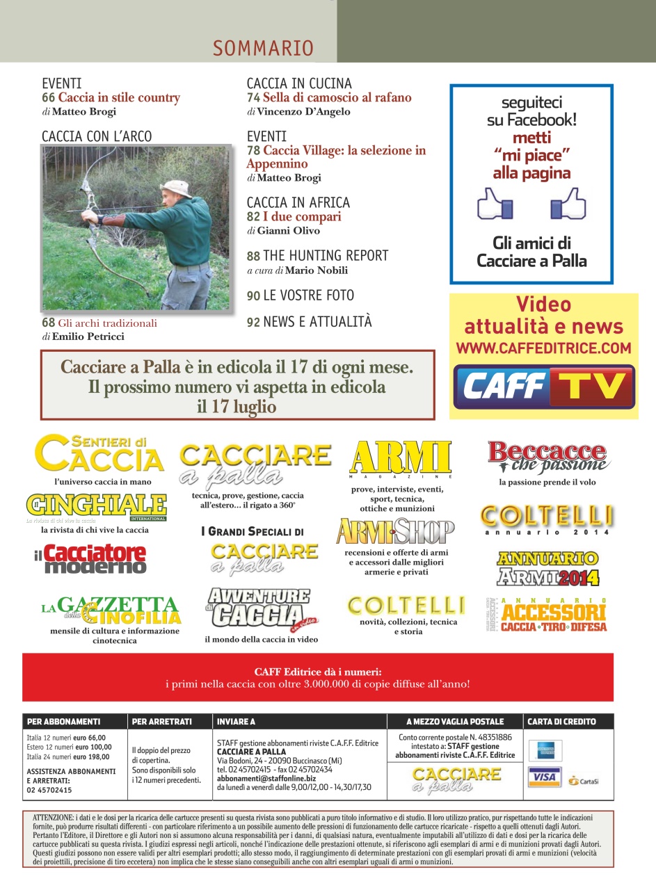 Caccia Magazine Preview Pages