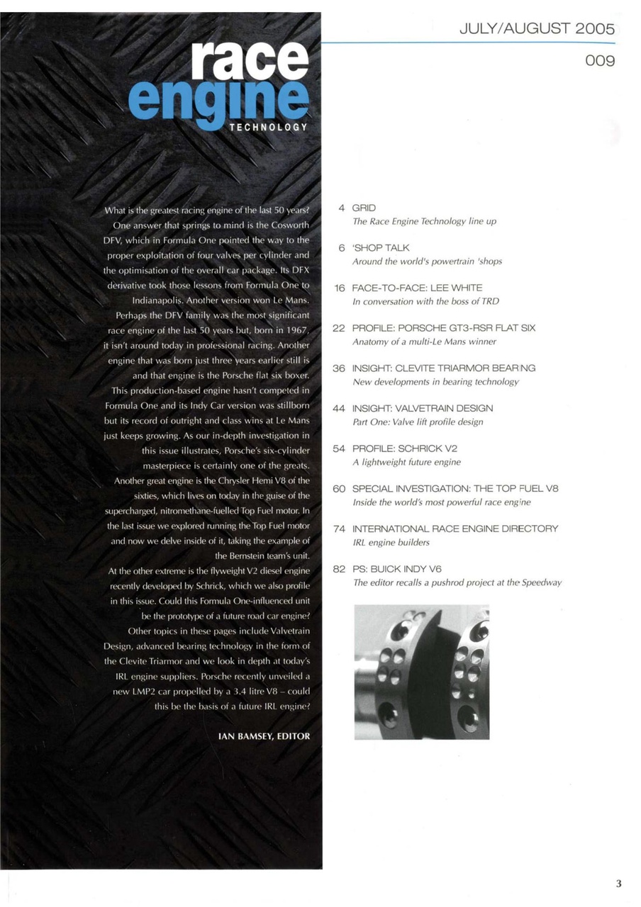 Race Engine Technology Preview Pages