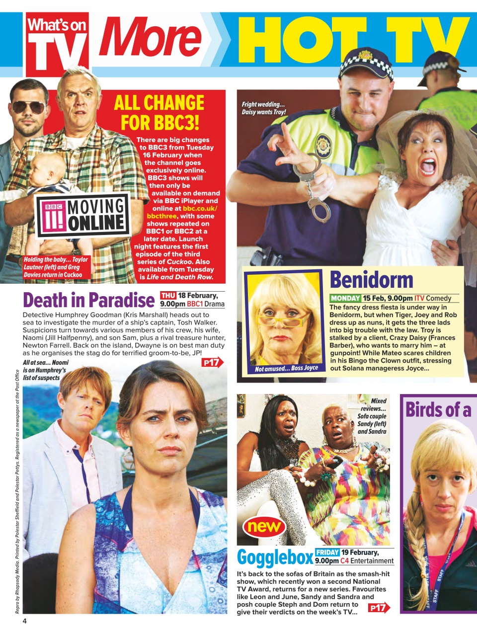 What's on TV Preview Pages