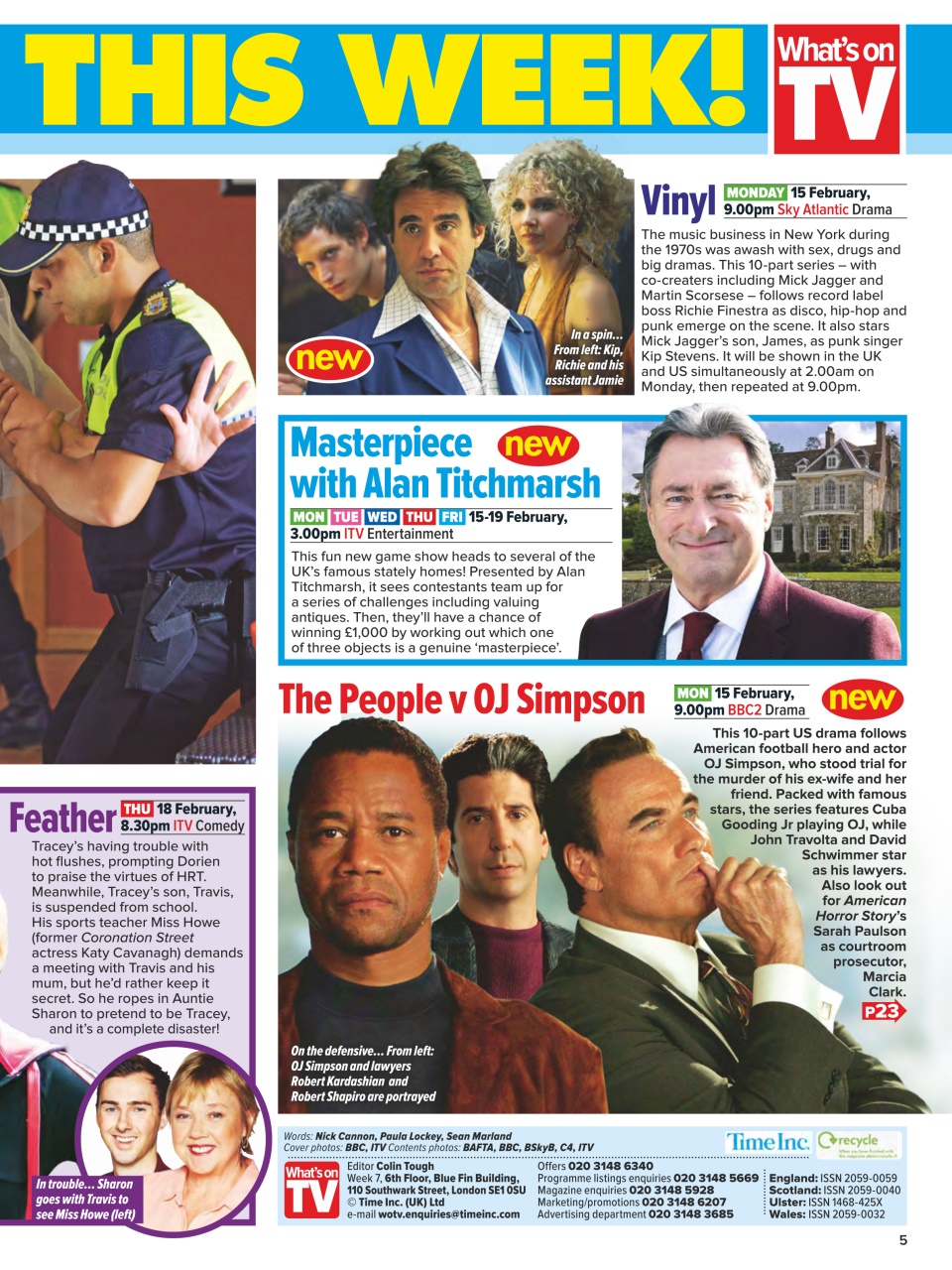 What's on TV Preview Pages