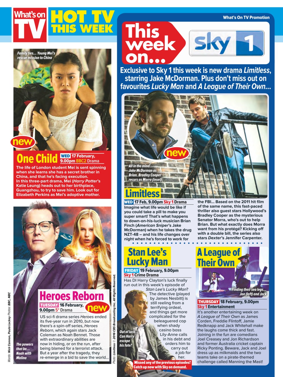What's on TV Preview Pages