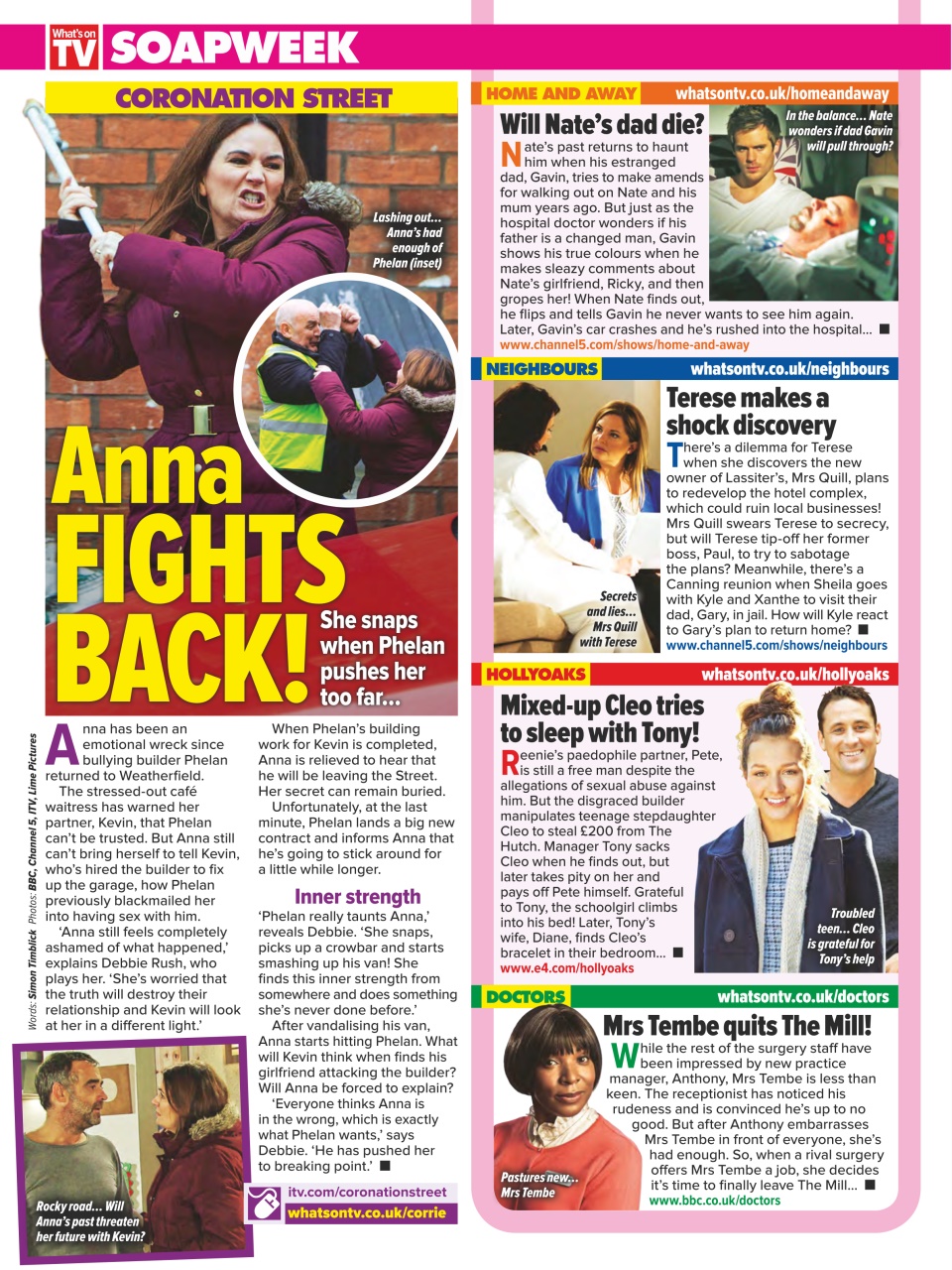 What's on TV Preview Pages