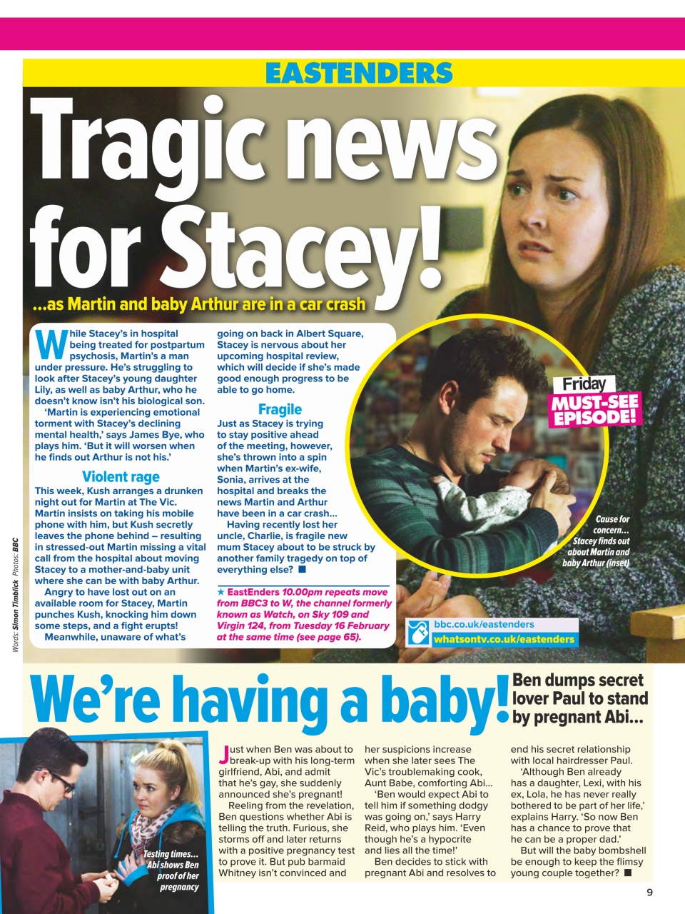 What's on TV Preview Pages